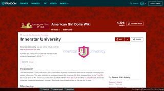 
                            6. Innerstar University | American Girl Wiki | FANDOM powered ...