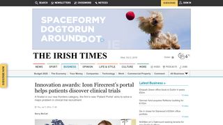 
                            5. Innovation awards: Icon Firecrest's portal helps patients discover ...