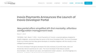 
                            4. Inovio Payments Announces the Launch of Inovio Developer ...