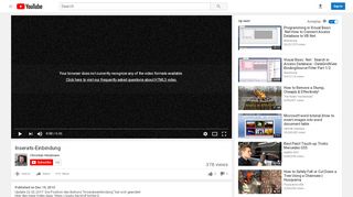 
                            4. Inserats-Einbindung - YouTube