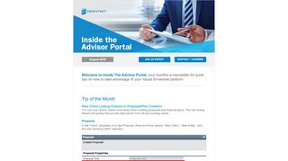 
                            8. Inside the Advisor Portal - Envestnet