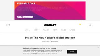 
                            9. Inside The New Yorker's digital strategy - Digiday