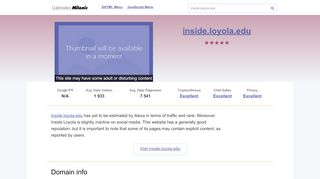 
                            9. Inside.loyola.edu website. Sign In. - websites.milonic.com
