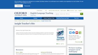 
                            6. insight Teacher's Site | Oxford University Press