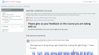 
                            9. Inspire London College - Moodle