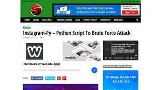 
                            6. Instagram-Py - Python Script To Brute Force Attack