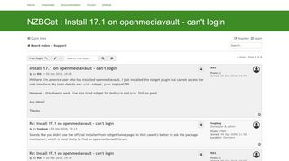 
                            2. Install 17.1 on openmediavault - can't login - NZBGet Forum
