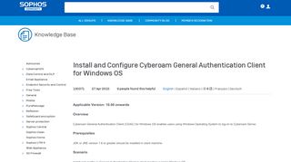 
                            4. Install and Configure Cyberoam General Authentication Client for ...