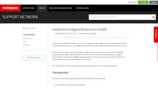 
                            7. Install and configure Dovecot on CentOS - Rackspace Support