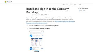 
                            10. Install and sign in to the Company Portal app for iOS | Microsoft Docs