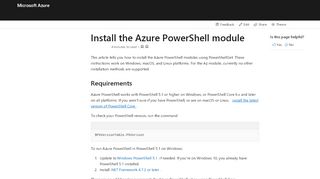 
                            1. Install Azure PowerShell with PowerShellGet | Microsoft Docs