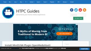 
                            9. Install MiniDLNA Plugin OpenMediaVault - HTPC Guides