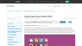 
                            6. Install Odoo 10 on Ubuntu 16.04 - Linode