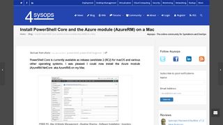 
                            9. Install PowerShell Core and the Azure module (AzureRM) on a Mac ...