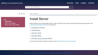 
                            7. Install Server - help.alteryx.com