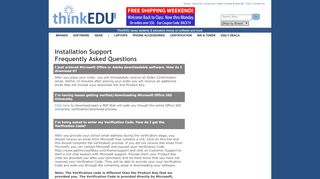 
                            5. Installation FAQ - thinkEDU.com Online Store