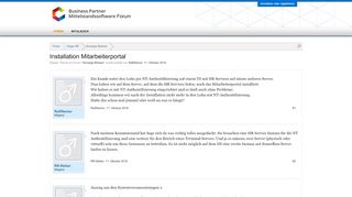 
                            9. Installation Mitarbeiterportal | Sage Forum