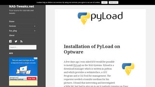 
                            6. Installation of PyLoad on Optware – NAS-Tweaks.net