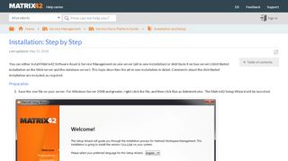 
                            9. Installation: Step by Step - Matrix42 Self-Service Help Center