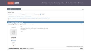 
                            8. installing Advanced Open Portal (1/1) - SuiteCRM Forums