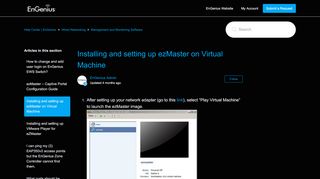 
                            1. Installing and setting up ezMaster on Virtual Machine – Help ...