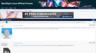 
                            8. Installing Backslash | BackSlash Linux Official Forums