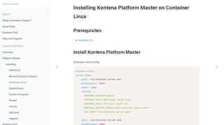 
                            1. Installing Kontena Platform Master on Container Linux