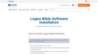 
                            4. Installing Logos Bible Software