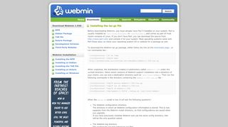 
                            4. Installing the TAR File - Webmin