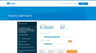 
                            7. Instant Cash Loans and Wonga | Get up to R8000