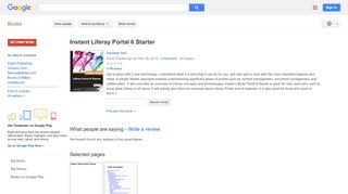 
                            7. Instant Liferay Portal 6 Starter