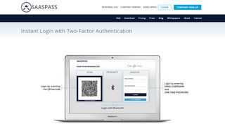 
                            2. Instant Login - Two-factor Authentication | SAASPASS