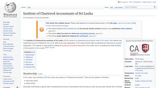 
                            6. Institute of Chartered Accountants of Sri Lanka - Wikipedia