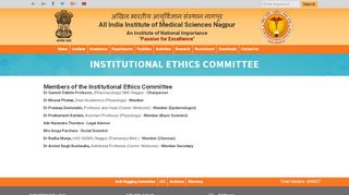 
                            9. Institutional Ethics Committee | All India Institute of ... - AIIMS Nagpur