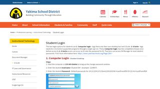 
                            8. Instructional Technology / Student Login - Yakima School District