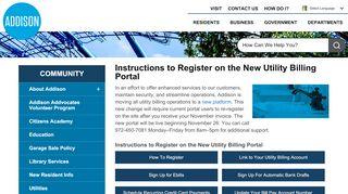 
                            2. Instructions to Register on the New Utility Billing Portal ...