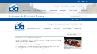 
                            5. Instructors and Instructor Trainers - American Canoe Association