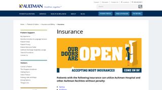 
                            3. Insurance » Aultman - Aultman Hospital