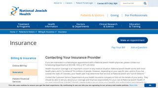 
                            4. Insurance - National Jewish Health