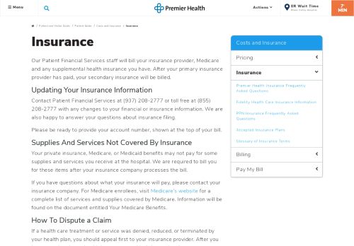 
                            6. Insurance | Premier Health