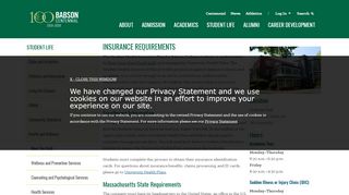 
                            3. Insurance Requirements | Babson College