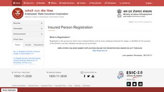 
                            1. Insured Person Registration - esic.nic.in