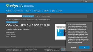 
                            1. InSys AG | IT-Solutions - VMw vCntr SRM Std 25VM 3Y ELTU