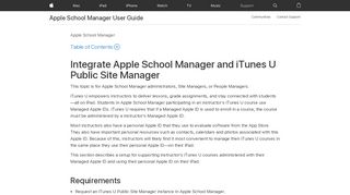 
                            8. Integrate Apple School Manager and iTunes U Public Site ...