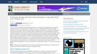 
                            9. Integrate Google (Gmail) Authentication in Asp.Net MVC 5.0 - OAuth 2.0