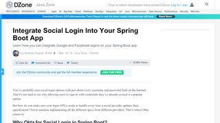 
                            2. Integrate Social Login Into Your Spring Boot App - DZone Java