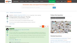 
                            2. Integrated Developer Portal - Apigee Community