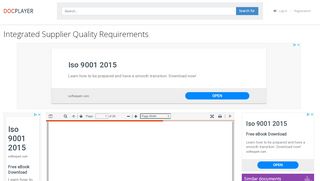 
                            8. Integrated Supplier Quality Requirements - PDF - DocPlayer.net