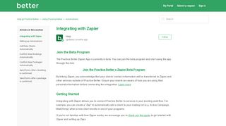 
                            8. Integrating with Zapier – Help @ Practice Better