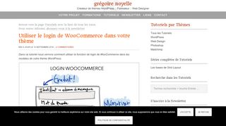 
                            5. Intégrer login de WooCommerce dans WordPress | Grégoire ...